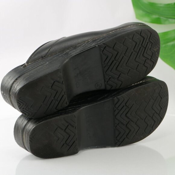 Dansko Womens Sonja Mule Size 40 9.5 Black Leather Work Nursing Comfy Shoe - Picture 10 of 12